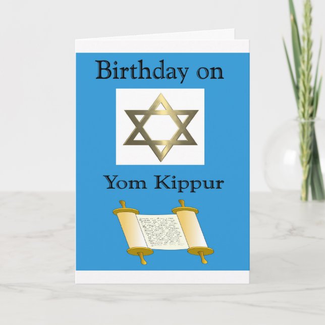 Yom Kippur Birthday Card (Front)