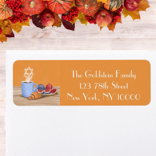 Yom Kippur Break-the-Fast: Coffee, Pomegranates  Label (Creator Uploaded)