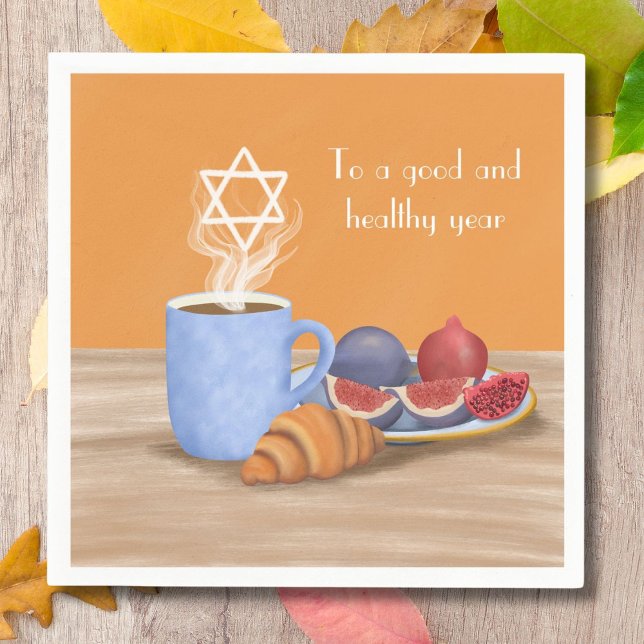 Yom Kippur Break-the-Fast: Coffee, Pomegranates  Napkins (Creator Uploaded)