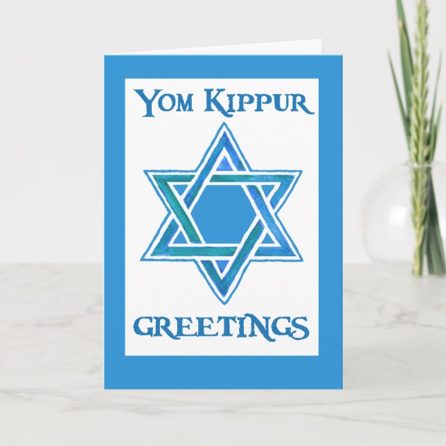 Yom Kippur Greeting Card - Star of David (Front)