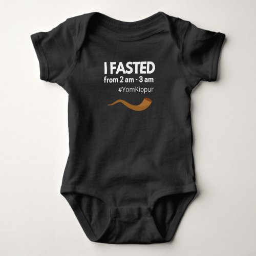 Yom Kippur Jewish Baby I Fasted Baby Bodysuit