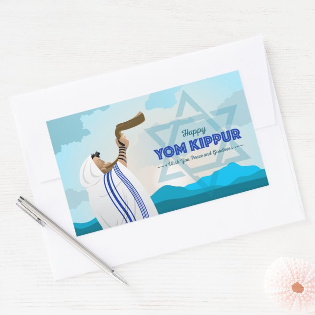 Yom Kippur   Rectangular Sticker (Envelope)