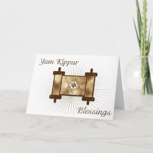 Yom Kippur Scroll Card (Front)