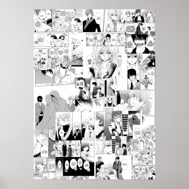 Yona of the dawn manga collage poster (Front)