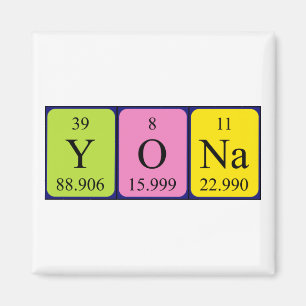 Yona periodic table name magnet