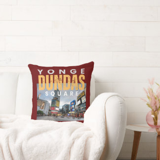 Yonge-Dundas Square Toronto Iconic Landmark Throw Pillow
