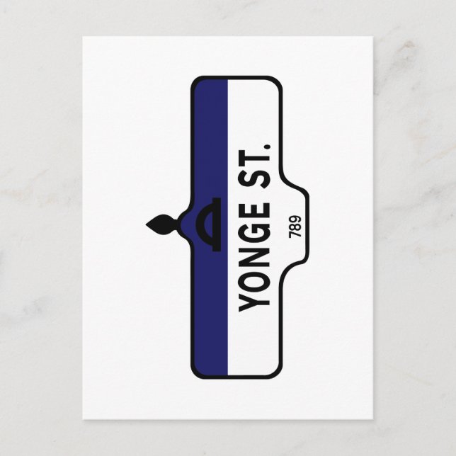 Yonge Street, Toronto Street Sign Postcard (Front)