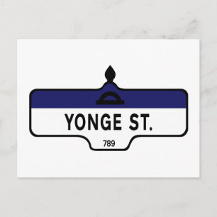 Yonge Street, Toronto Street Sign Postcard