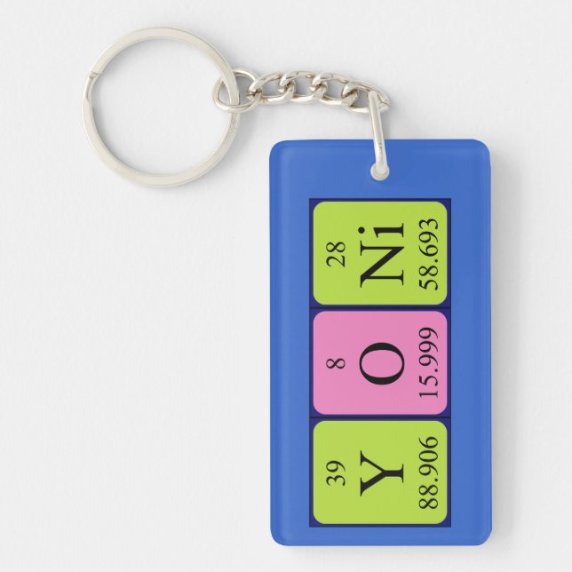 Yoni periodic table name keyring (Front)