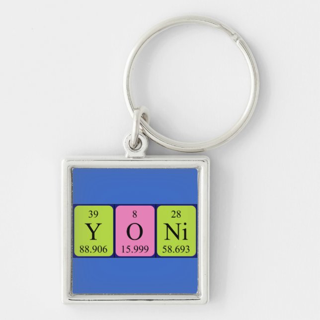 Yoni periodic table name keyring (Front)