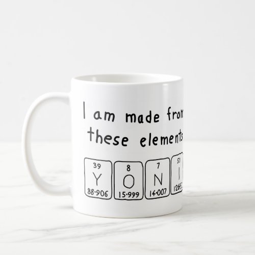 Yoni periodic table name mug