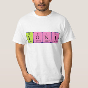 Yoni periodic table name shirt