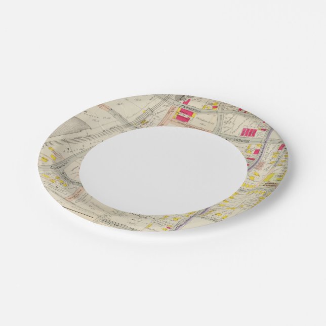 Yonkers Map Atlas Paper Plates (Angled)