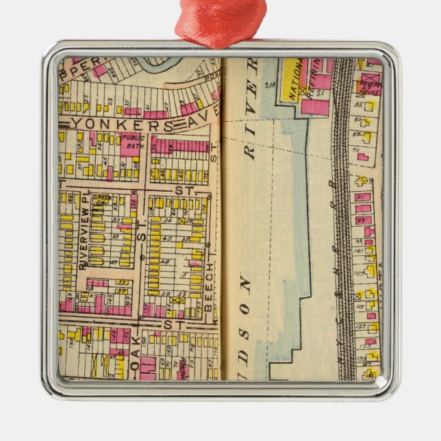 Yonkers, New York 14 Metal Ornament (Front)