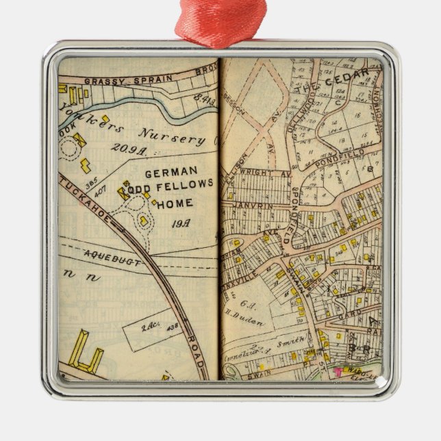 Yonkers, New York 16 Metal Ornament (Front)