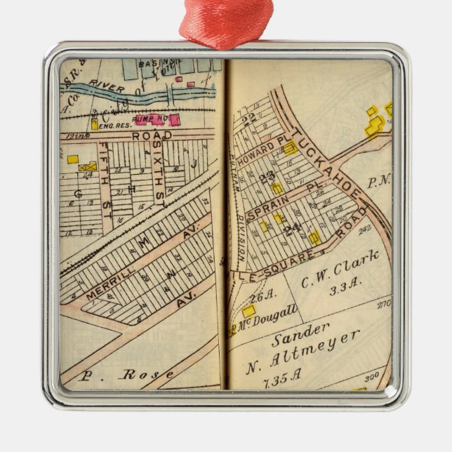 Yonkers, New York 2 Metal Ornament (Front)