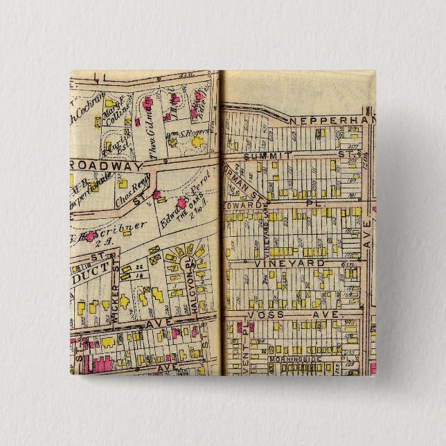 Yonkers, New York 9 Button (Front)