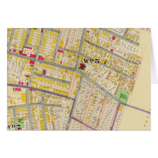 Yonkers New York Map Cards (Front Horizontal)