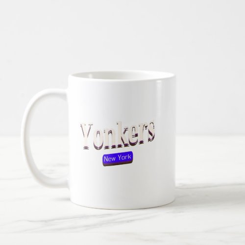 Yonkers New York Text Base  Coffee Mug