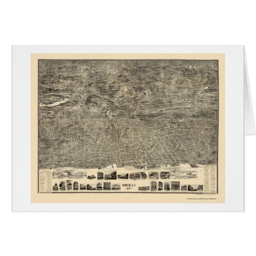Yonkers NY Panoramic Map _ 1899