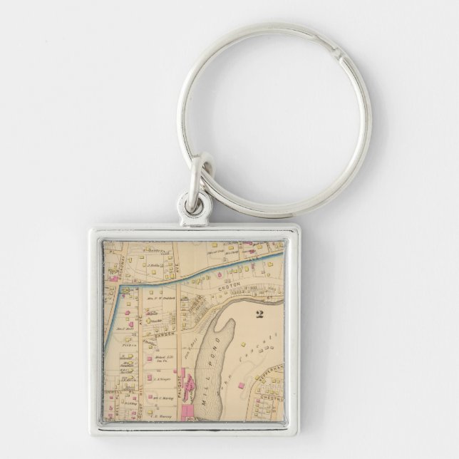 Yonkers wards 2-3, New York Keychain (Front)
