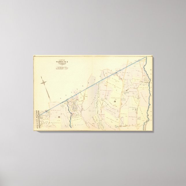 Yonkers wards 3-4, New York 2 Canvas Print (Front)