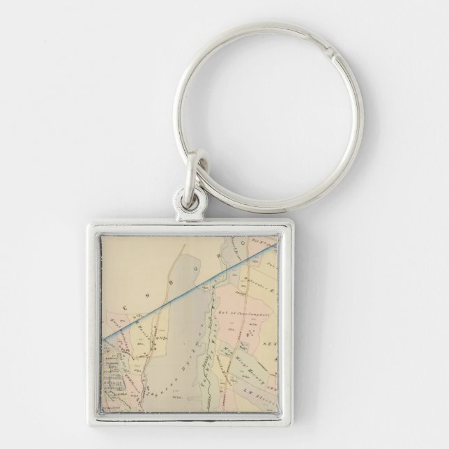 Yonkers wards 3-4, New York Keychain (Front)