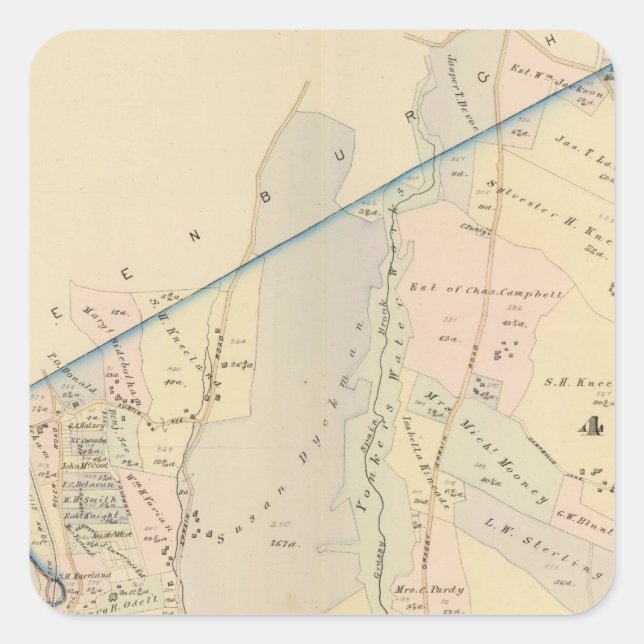 Yonkers wards 3-4, New York Square Sticker (Front)