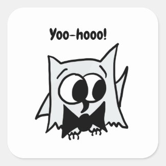 Yoo-hooo Sticker with Ollie the Owl