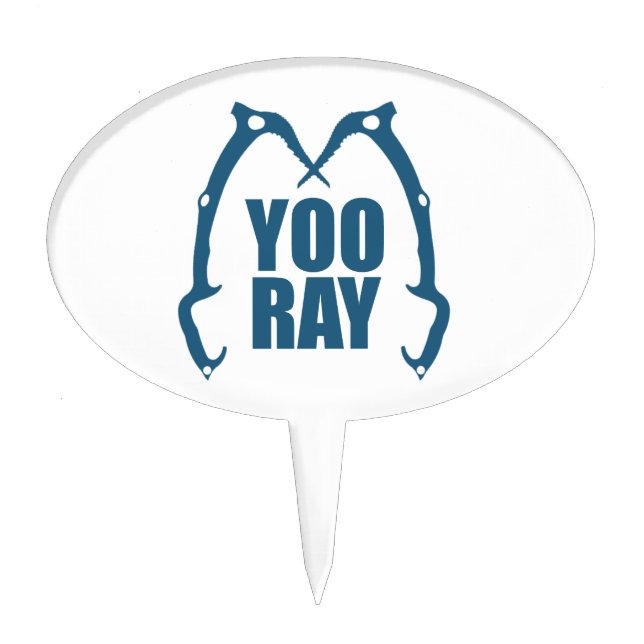 Yoo Ray (Ouray) Ice Climbing Cake Topper (Front)