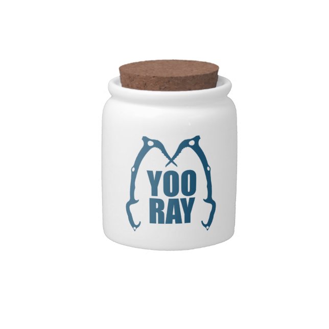 Yoo Ray (Ouray) Ice Climbing Candy Jar (Front)