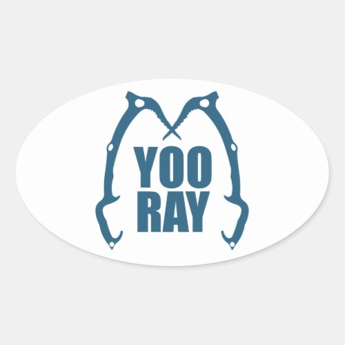 Yoo Ray Ouray Ice Climbing Oval Sticker