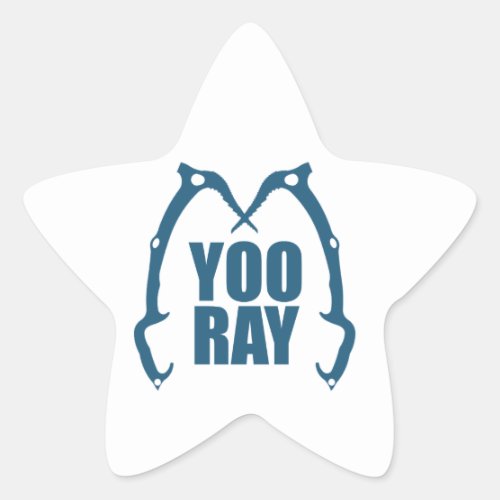Yoo Ray Ouray Ice Climbing Star Sticker