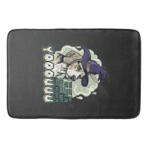 Yooouuu Ghosts Beagle Dog Purple Witch Hat Hallowe Bath Mat