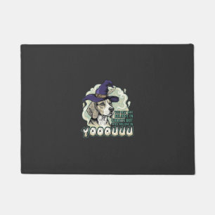 Yooouuu Ghosts Beagle Dog Purple Witch Hat Hallowe Doormat