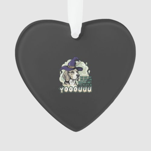 Yooouuu Ghosts Beagle Dog Purple Witch Hat Hallowe Ornament