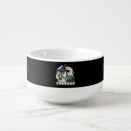 Yooouuu Ghosts Beagle Dog Purple Witch Hat Hallowe Soup Mug