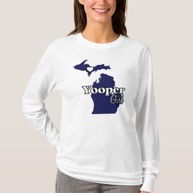 Yooper Girl Navy T-Shirt (Front)