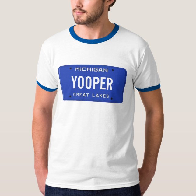 YOOPER License Plate Shirt (Front)