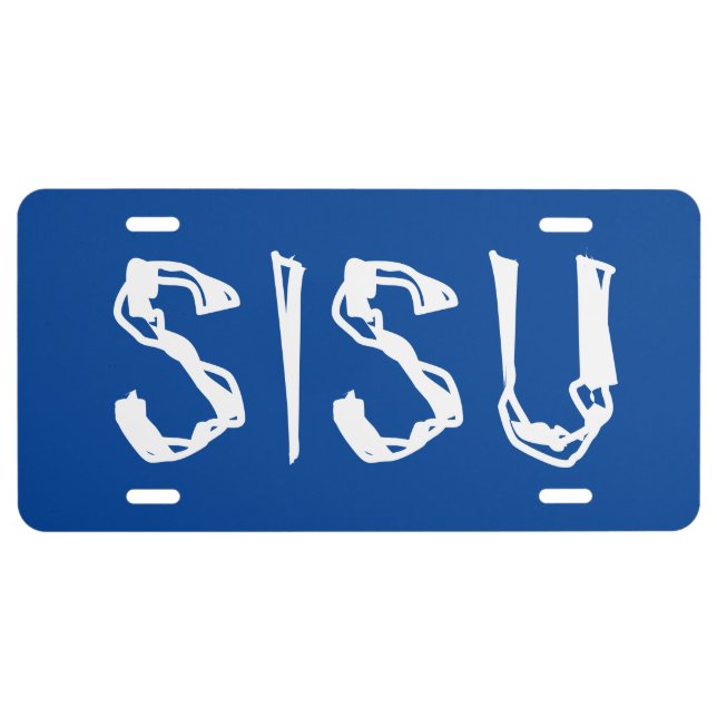 Yooper Style SISU Finn Finnish Designer Plate (Front)