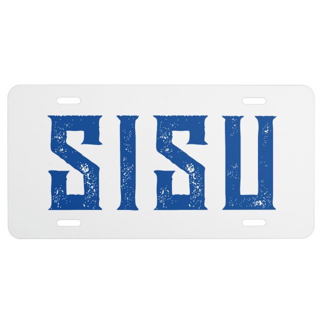 Yooper Style SISU Finn Finnish Designer Plate (Front)