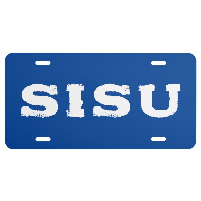 Yooper Style SISU Finn Finnish Designer Plate (Front)