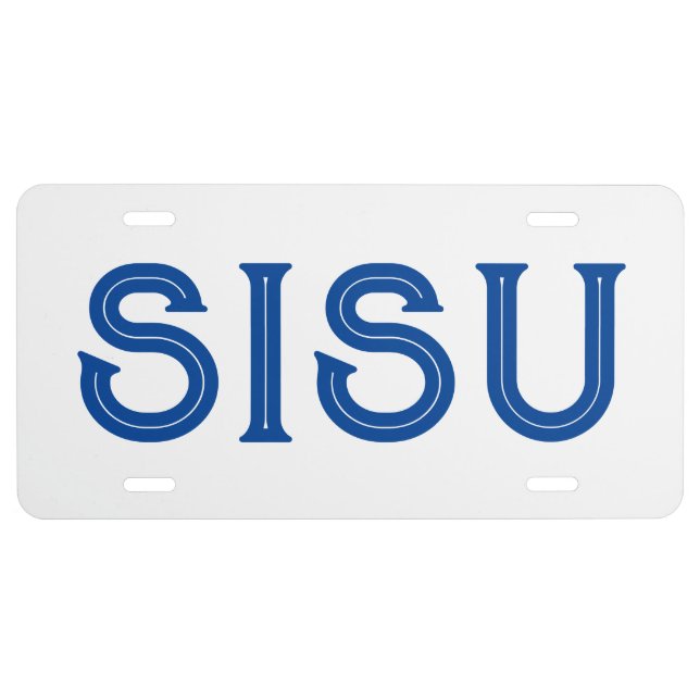 Yooper Style SISU Finn Finnish Designer Plate (Front)