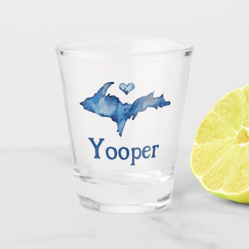 Yooper UP Watercolor  Shot Glass