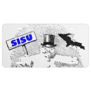 Yooper Upper Peninsula Michigan SISU Finn Finnish License Plate