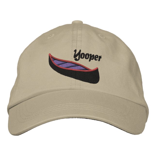 Yoopers Love Canoes Embroidered Baseball Hat (Front)