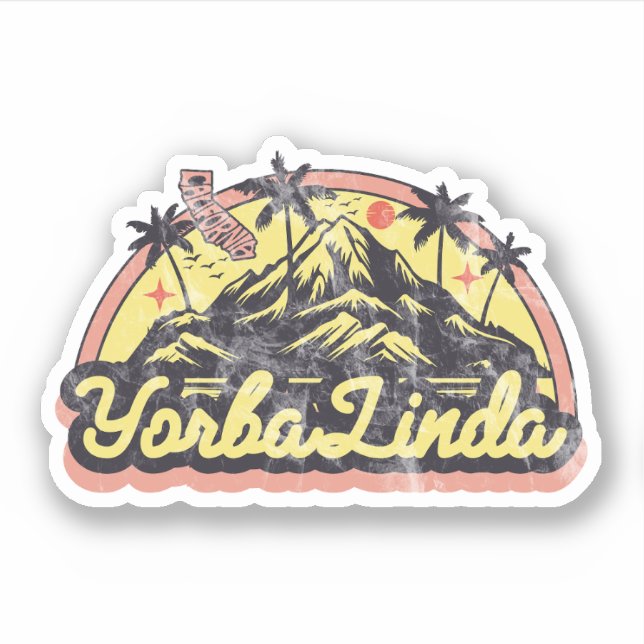 Yorba Linda, California Sticker (Front)
