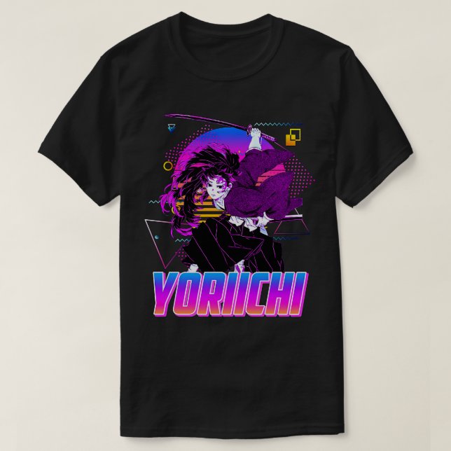 Yoriichi Tsugikuni Retro Art T-Shirt (Design Front)