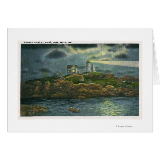 York Beach View of the Nubble Lighthouse at Cards (Front Horizontal)