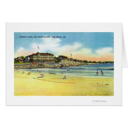 York Beach View of Young's Hotel and Union Cards (Front Horizontal)
